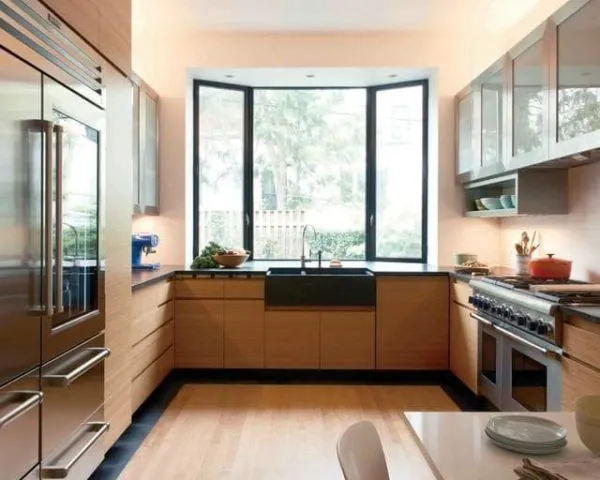 Оформление дизайна кухни в доме серии П-44Т - формы и вида эркеров